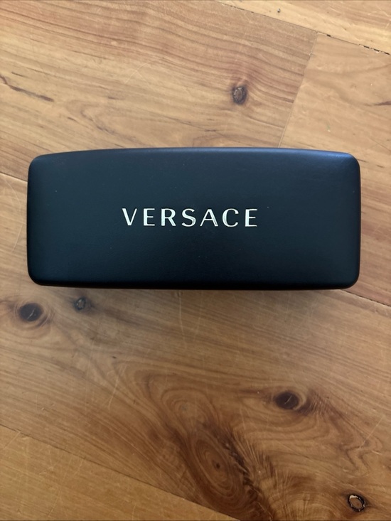 Versace Accessories - New Authentic Versace Unisex Large Black Leather Case-Case Only